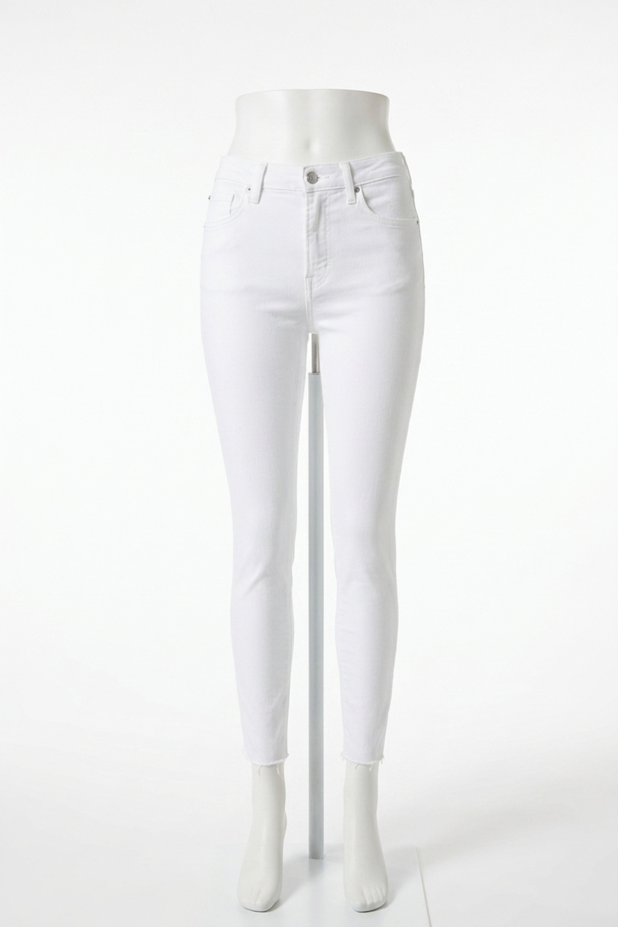 NEW KANCAN willow high rise ankle skinny jeans in white